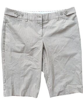 EXPRESS DESIGN BERMUDA SHORTS STUDIO EDITOR SIZE 8 STRIPE TAN